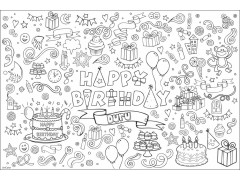 UniColor Happy Birthday Kağıdı